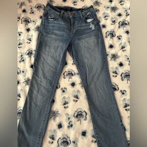 Kaari Blue Flare Wide Leg Blue Jeans